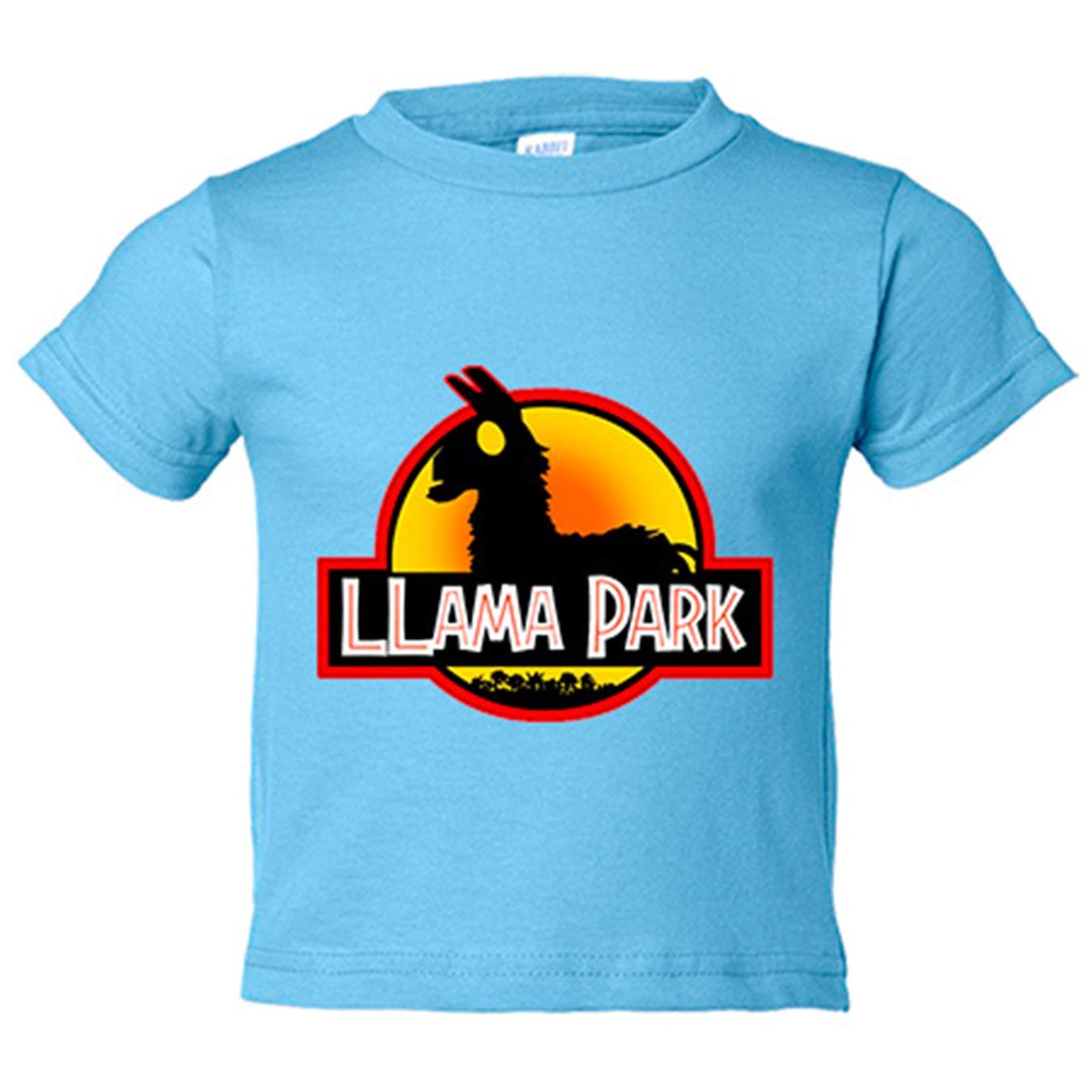 Camiseta Llama Park silueta - Celeste