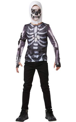 Fortnite - Disfraz Skull Trooper para Niños, Solo Camisa